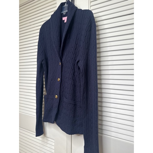 Lilly Pulitzer Davies Cable Blazer Island Coral - Picture 2 of 4